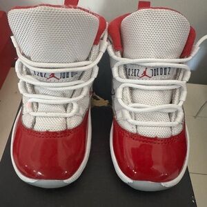 Kids Red and White Sneakers